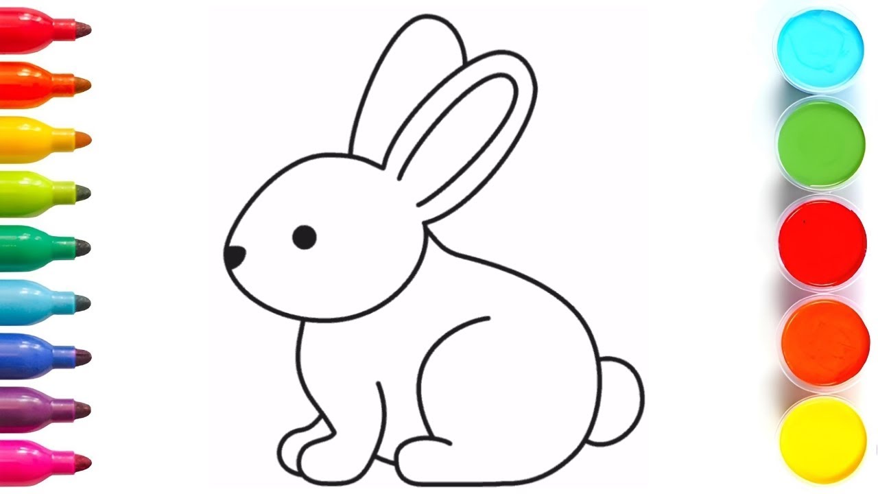 Rabbit Drawing For Kids Cute