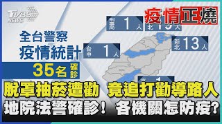 脫罩抽菸遭勸 竟追打勸導路人 地院法警確診! 各機關怎防疫?｜TVBS新聞