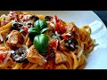 Fresh Tuna Pasta with Cherry tomatoes | Tuna Spaghetti | |Cherry Tomatoe Sauce|