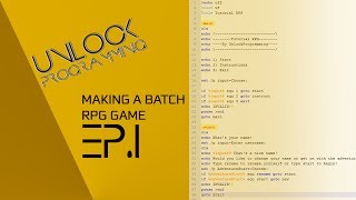 Making a Batch RPG Game | Ep. 1