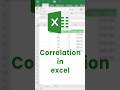 Correlation in Excel (Explained in 40 Seconds) #shorts #excel #correlation