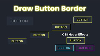 Draw Button Border On Hover | CSS Button Hover Effects | CSS Tutorials @codehal