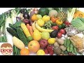 Learn Names of Real Fruits and Vegetables Cutting for Children