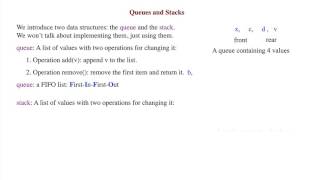 ALG03. The queue and the stack