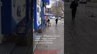 Украина. Запорожье. Малый Рынок. Курсы основных валют на 13.04.22 по отношению к гривне