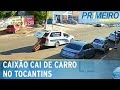 Flagra: Caixão cai de carro de funerária em acidente no Tocantins | Primeiro Impacto (13/09/24)