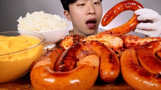 다른 소시지보다 킬바사 소시지가 맛있슴다... 프리토스 체다치즈소스 김장김치 먹방!!!ASMR MUKBANG kielbasa Sausage kimch eating show