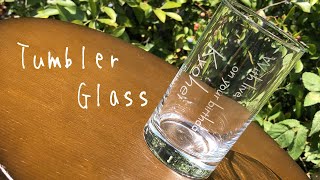 【sandblast】サンドブラスト彫刻した名入れギフトのタンブラーグラス Sandblasted  name gift tumbler glass 【ガラスアート工房砂助 名入れグラス】