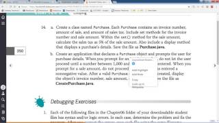 Java Programming 1 - Chapter 6 Exercise #14