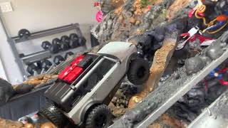 Axial SCX24 Ford Bronco test run! Running the Injora Soft Rock Terrain (RC4WD Super Swapper Copies)