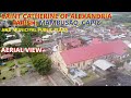 SAINT CATHERINE OF ALEXANDRIA MAMBUSAO PARISH AERIAL SHOT WITH AERIAL VIEW OF MUNICIPAL PUBLIC PLAZA