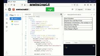Fare Calculator Javascript Tagalog