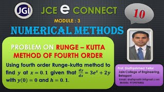 #10 || Problem#2|| Runge-kutta method ||  find y at x=0.1 given that  y'=3e^x+2y  with y(0)=0 ||