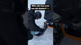 Downhill Out of control no fun when towing  #skichains #towing #gotuckergo #recovery  #skidoo #bak40