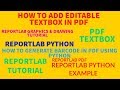 REPORTLAB|REPORTLAB PYTHON TUTORIAL|How To Add Textbox In Pdf File Using Python|PART:44