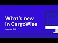 What's new in CargoWise - November 2022