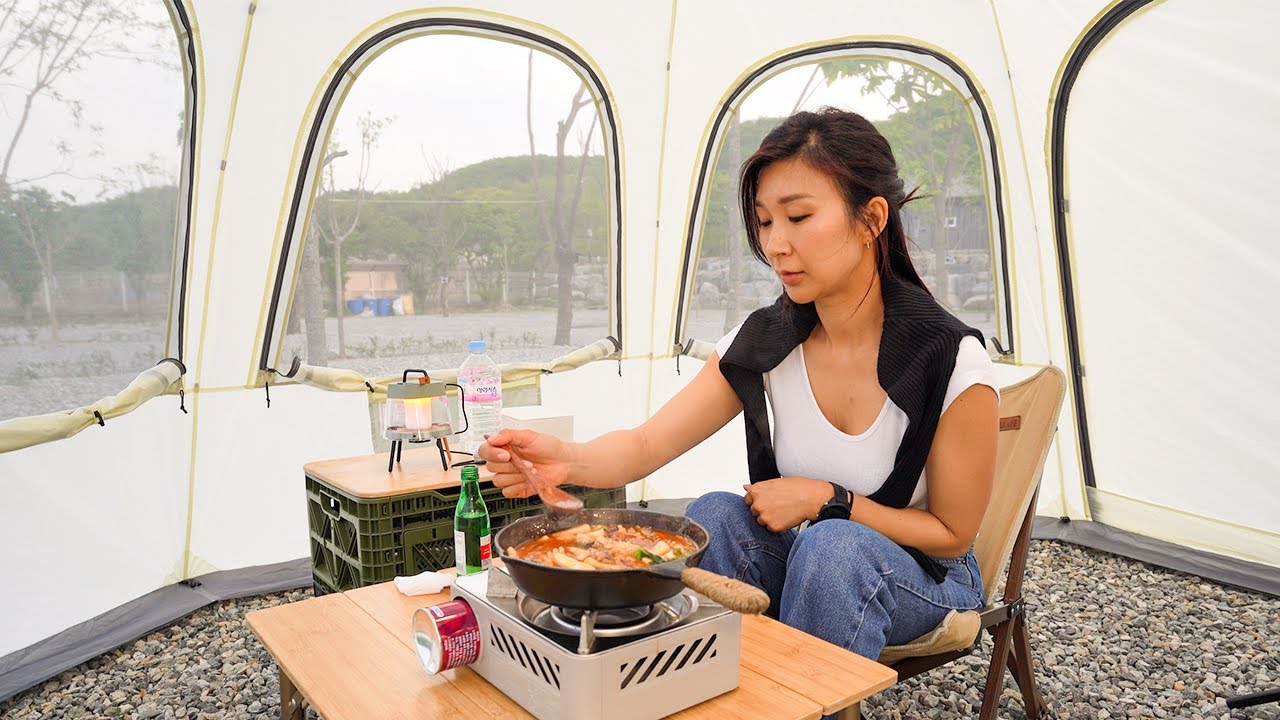 183 Hiking In The Rain And Solo Camping Vlog Relaxing Asmr