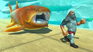 Escape from Dunkleosteus - Animal Revolt Battle Simulator