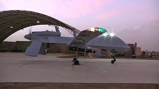 Gray Eagle UAV with Hellfire Missile