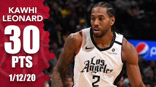 Kawhi Leonard scores 30 points in Clippers vs. Nuggets | 2019-20 NBA Highlights