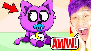 POPPY PLAYTIME CHAPTER 3, But CATNAP is a BABY!? (CATNAP'S COLOR was STOLEN! *LANKYBOX REACTION*)