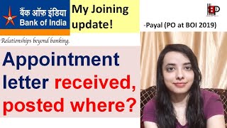 appointment letter received, posting where, banking Life Payal