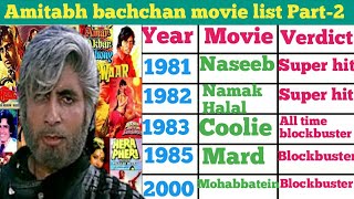 Amitabh bachchan all movie list ll Amitabh Bachchan all movie list hit and flop ll Amitabh Bachchan
