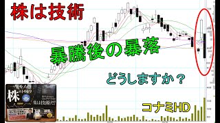 株は技術 暴騰と思ったら翌日暴落 こんなジェットコースター相場に出会ったらどうする？ ショットガン投資法 コナミHD