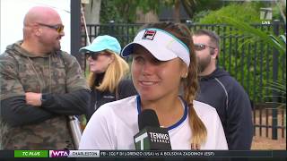 Sonya Kenin - 2019 Charleston First Round Tennis Channel Desk Interview