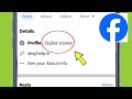 Facebook me Digital Creator Account kaise Banaye | How to Change Facebook Profile to Digital Creator