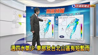 2022/1/20 週四水氣少 東部及台北山區有短暫雨－民視新聞