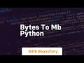 bytes to mb python