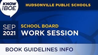 (Unofficial) Hudsonville Public Schools Board - Book Review Guidelines - September 27, 2021