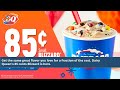 dairy queen blizzards 85 cents