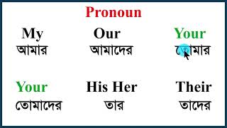 Noun pronoun definition. বিশেষ্য সর্বনামের সংজ্ঞা l What is a noun pronoun?