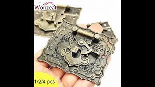 Vintage Decorative Latch Jewelry Wooden Box Buckle Pad Chest Lock Cabinet Buckle   Hardware Buckle