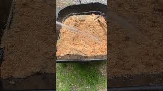 mix sawdust with grass seed and water to jump start the germination and the wood breaks down to dirt