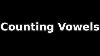 Counting Vowels in QBASIC