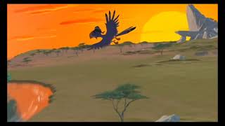 zazu flying through the pridelands