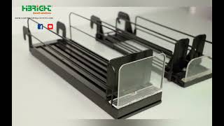 single double lane hanging shelf pusher for store display