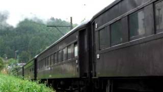 大井川鉄道　C11　190　雨の日の坂。