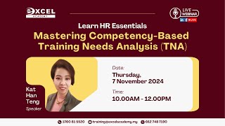 Mastering Competency-Based Training Needs Analysis (TNA) | NTW2024 | Learning Hour Ep 89