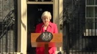 British PM Theresa May announces resignation