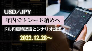 【FX】ドル円環境認識とシナリオ想定 12/28 年内でトレード納めへ【USD/JPY】