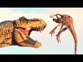 One T-REX vs 100 RAPTORS!