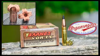 Barnes 300BLK 120gr VOR-TX TAC-TX  All Copper Bullet Ballistics Gel Test