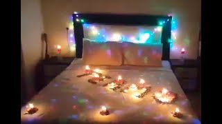 مفاجأة رومانسية للزوجين 🎁🎈 bedroom decoration ideas for married couples