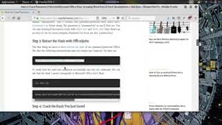 Crack Password Protected Microsoft Office Files Tutorial see full video