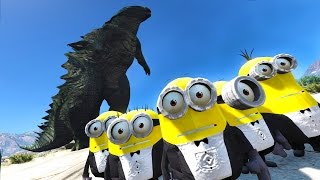 MINIONS VS GODZILLA !!!