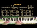 Happy X-Mas (War is Over) Piano Cover Lesson in G with Chords/Lyrics